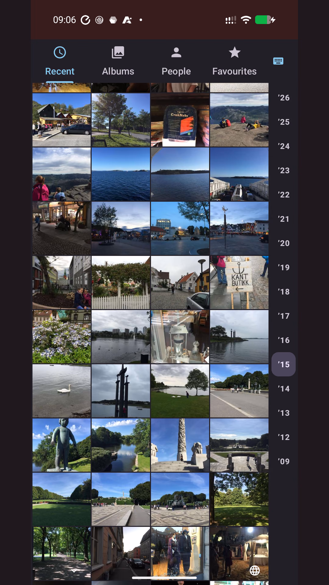 Browsing media via a custom keyboard